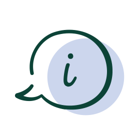 Illustration eines Icons für Informationen über das Leben des Tieres
